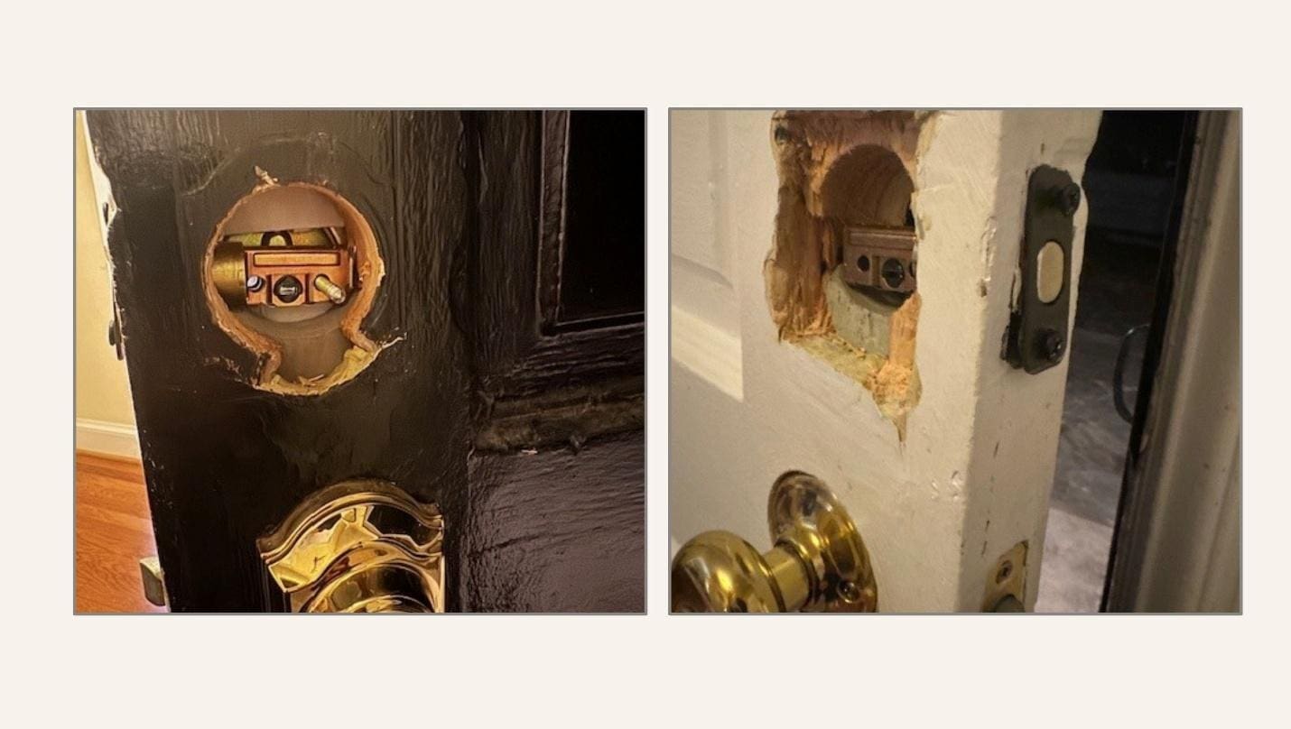 you can't lock your door